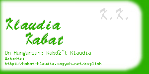 klaudia kabat business card